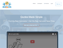 Tablet Screenshot of bidonmyjob.com